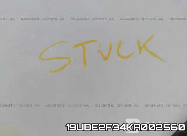 19UDE2F34KA002560 фото 2
