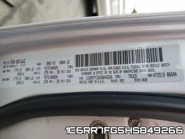 1C6RR7FG5HS849266 фото 2