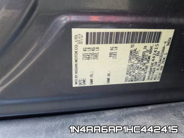 1N4AA6AP1HC442415 фото 2