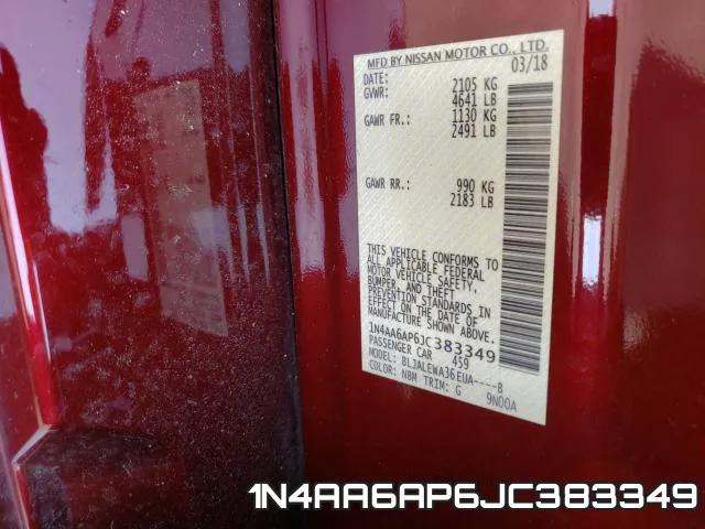 1N4AA6AP6JC383349 фото 2