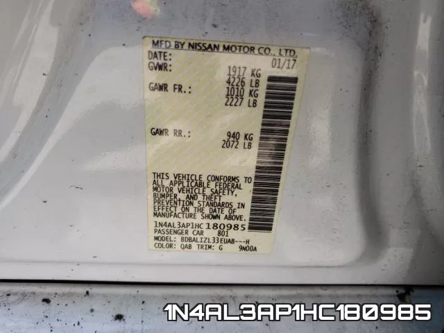1N4AL3AP1HC180985 фото 2