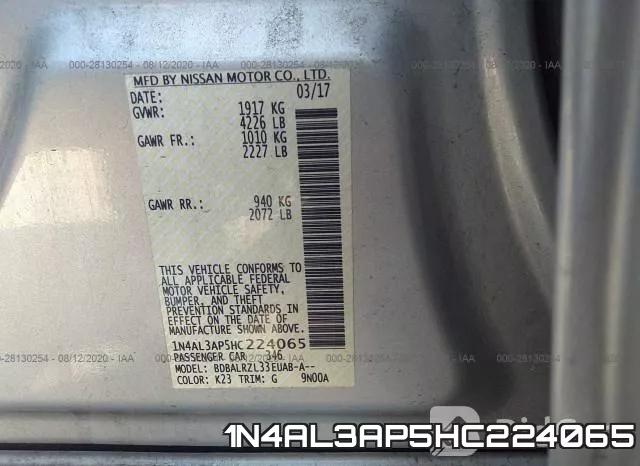 1N4AL3AP5HC224065 фото 9