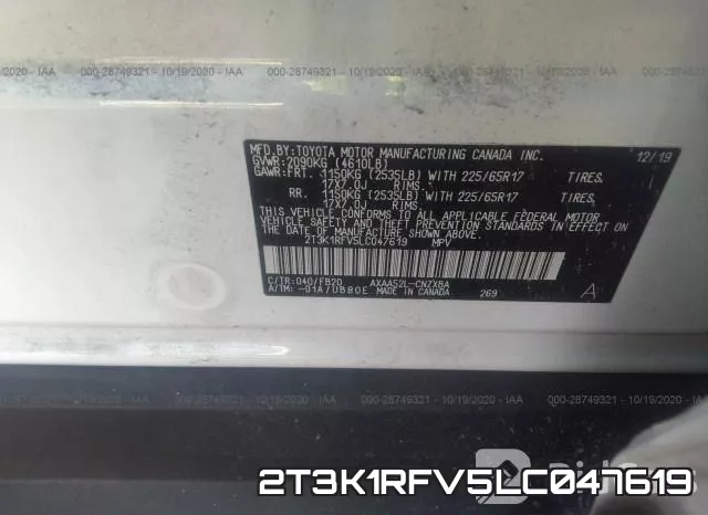 2T3K1RFV5LC047619 фото 10
