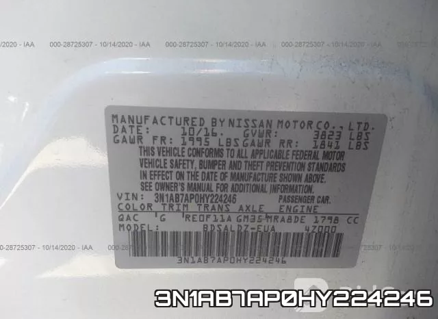3N1AB7AP0HY224246 фото 10