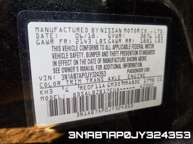 3N1AB7AP0JY324353 фото 2