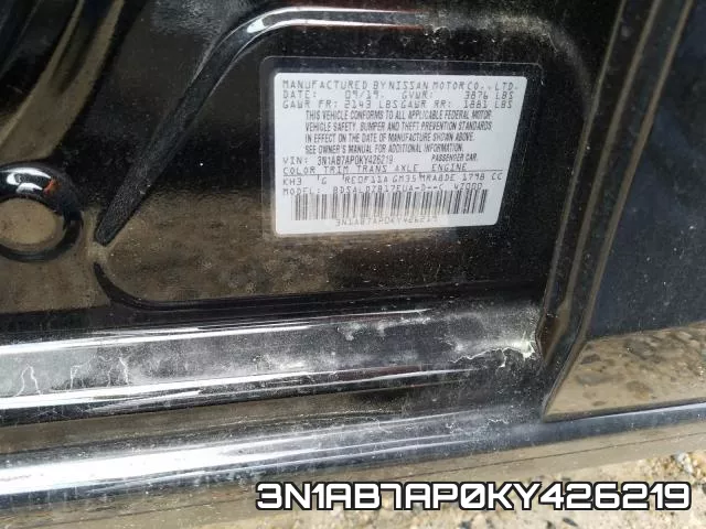 3N1AB7AP0KY426219 фото 2