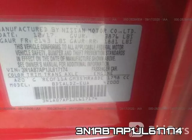 3N1AB7AP1JL617174 фото 10