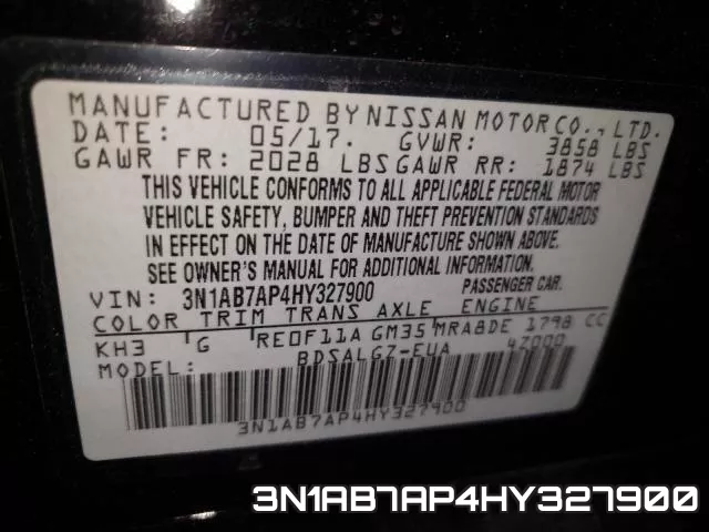 3N1AB7AP4HY327900 фото 2