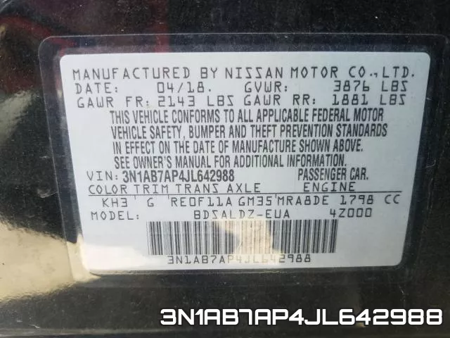 3N1AB7AP4JL642988 фото 2