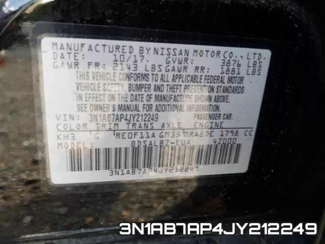 3N1AB7AP4JY212249 фото 2