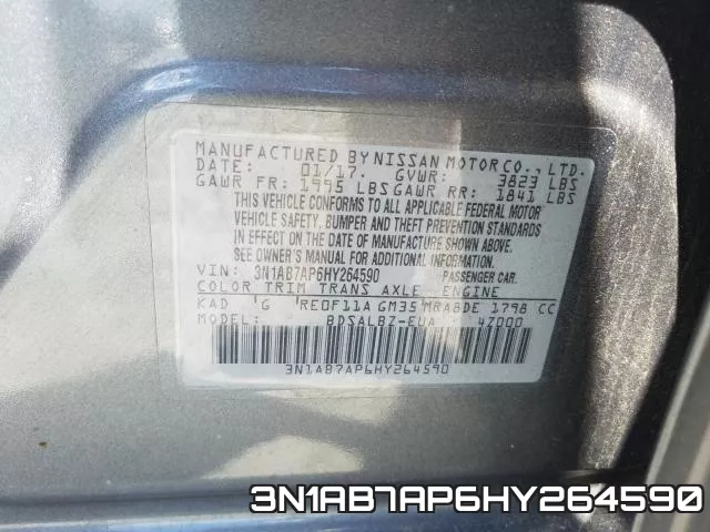 3N1AB7AP6HY264590 фото 2
