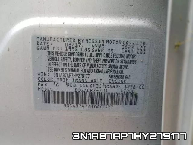 3N1AB7AP7HY279177 фото 2