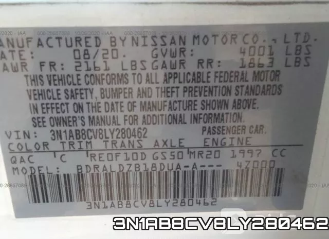 3N1AB8CV8LY280462 фото 9
