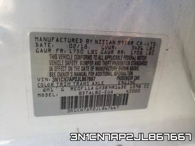 3N1CN7AP2JL867667 фото 2