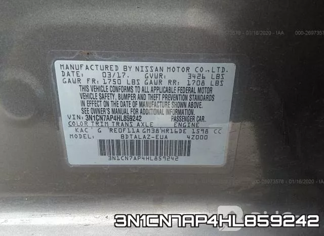 3N1CN7AP4HL859242 фото 10