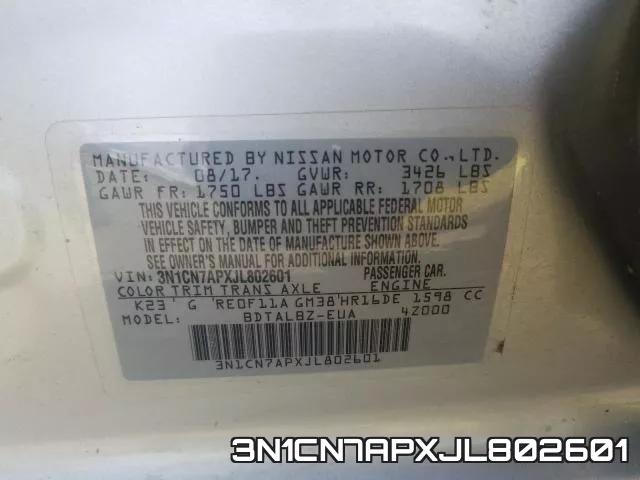 3N1CN7APXJL802601 фото 2