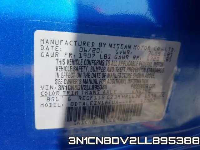 3N1CN8DV2LL895388 фото 2