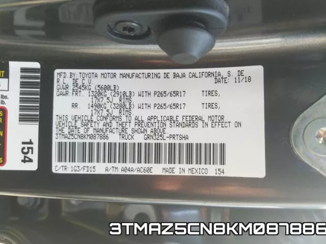 3TMAZ5CN8KM087886 фото 2