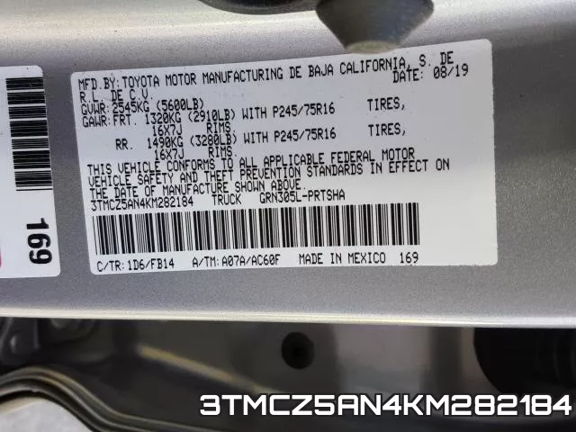 3TMCZ5AN4KM282184 фото 2