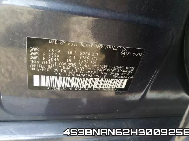 4S3BNAN62H3009256 фото 2