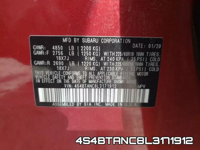 4S4BTANC8L3171912 фото 2