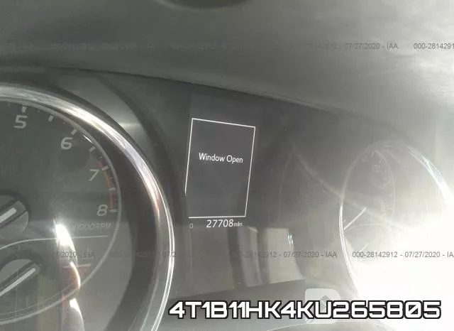 4T1B11HK4KU265805 фото 8