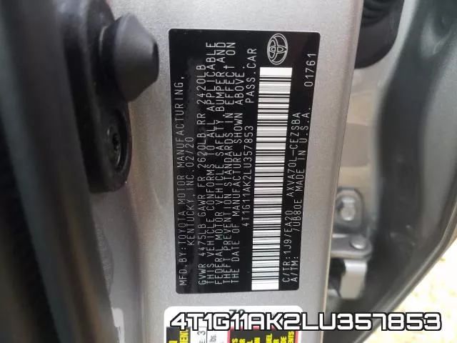 4T1G11AK2LU357853 фото 2
