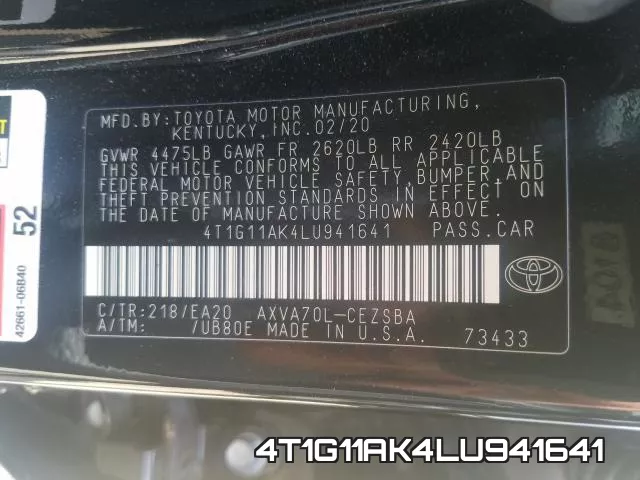 4T1G11AK4LU941641 фото 2