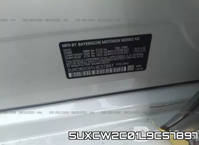 5UXCW2C01L9C57897 фото 10
