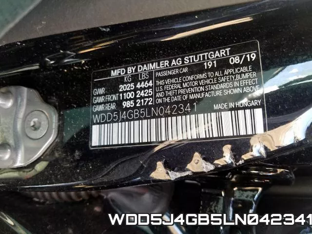 WDD5J4GB5LN042341 фото 2