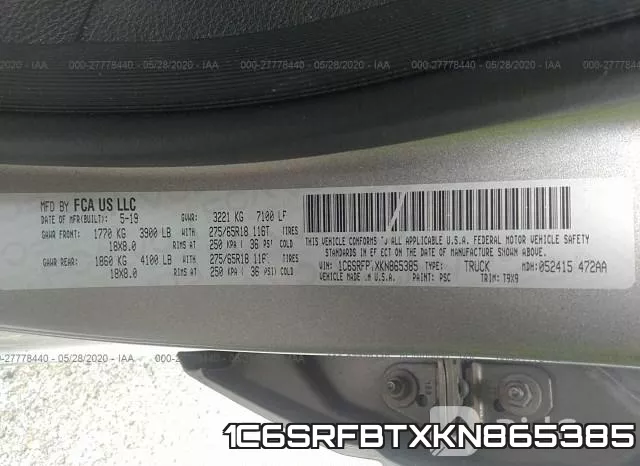 1C6SRFBTXKN865385 фото 10