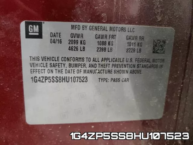 1G4ZP5SS8HU107523 фото 2