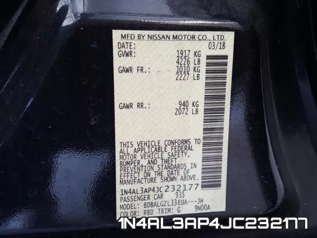 1N4AL3AP4JC232177 фото 2