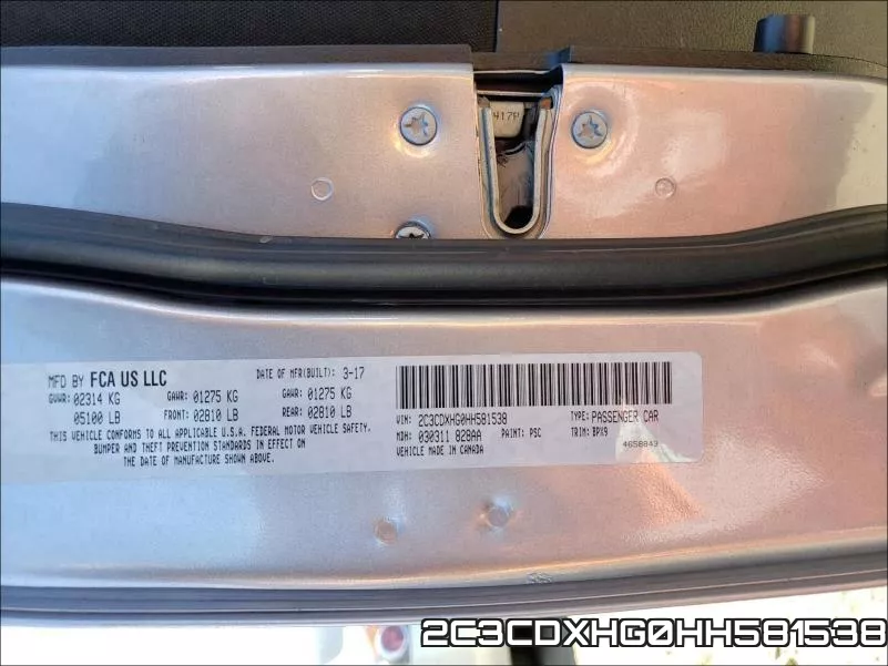 2C3CDXHG0HH581538 фото 2