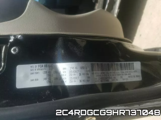 2C4RDGCG9HR737048 фото 2