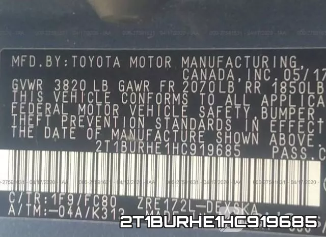 2T1BURHE1HC919685 фото 10