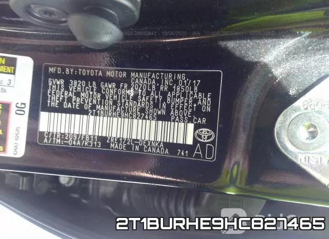 2T1BURHE9HC827465 фото 10