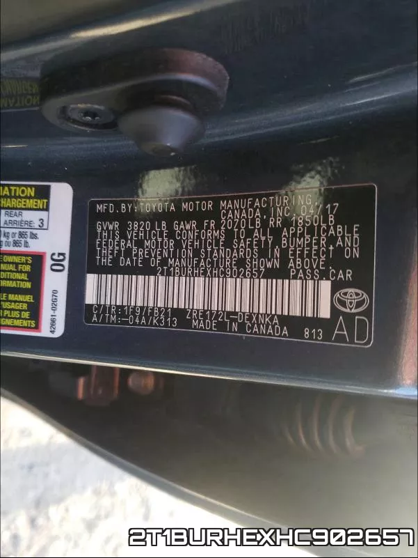 2T1BURHEXHC902657 фото 2