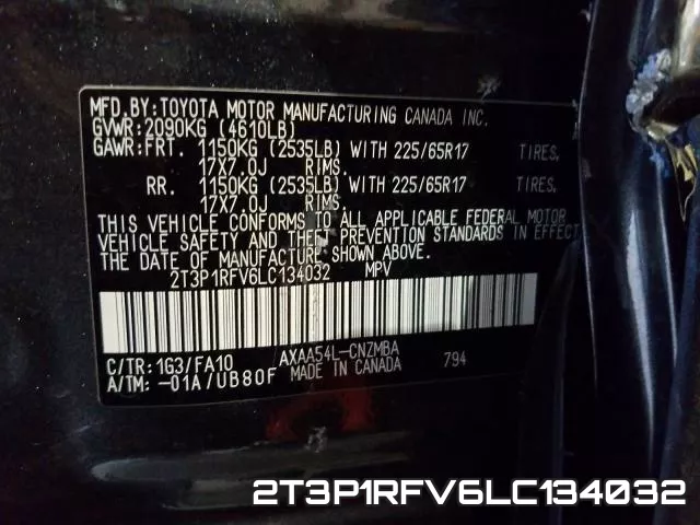 2T3P1RFV6LC134032 фото 2