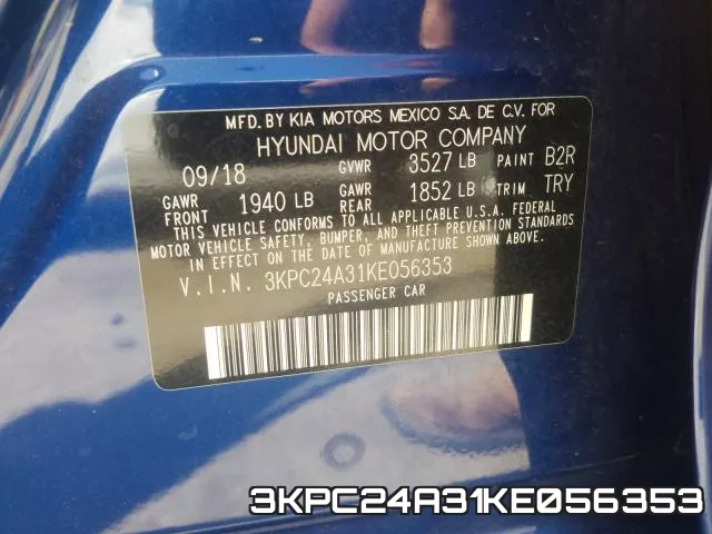 3KPC24A31KE056353 фото 2