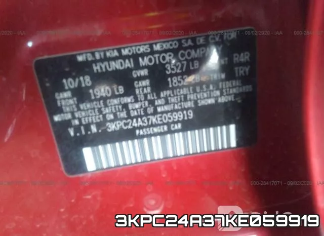 3KPC24A37KE059919 фото 9
