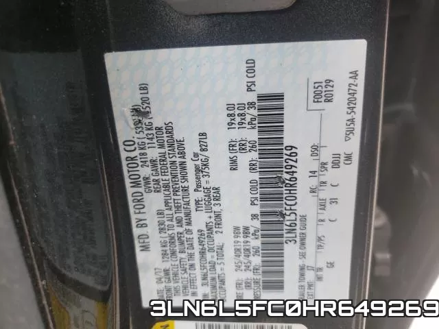 3LN6L5FC0HR649269 фото 2
