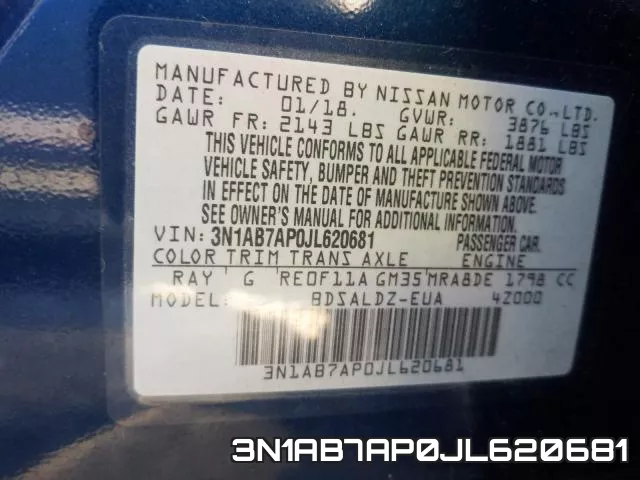 3N1AB7AP0JL620681 фото 2