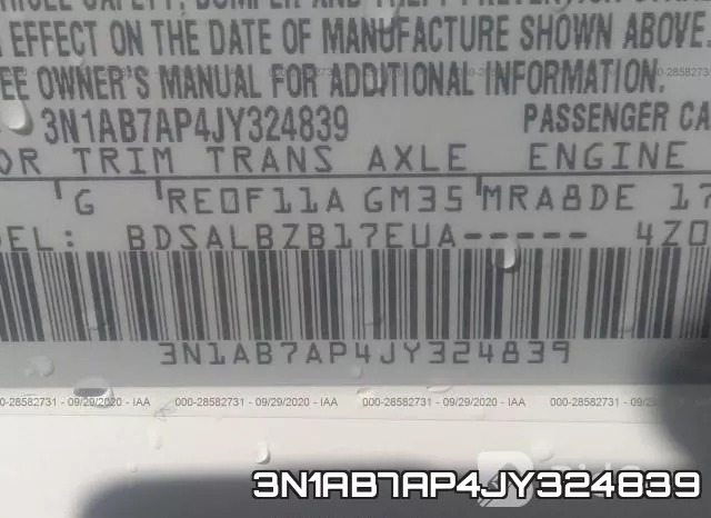 3N1AB7AP4JY324839 фото 10