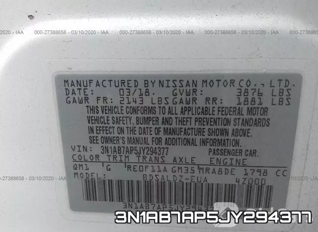 3N1AB7AP5JY294377 фото 10