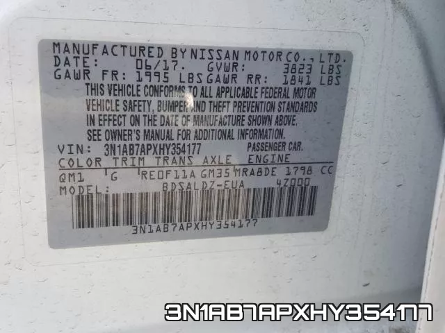 3N1AB7APXHY354177 фото 2