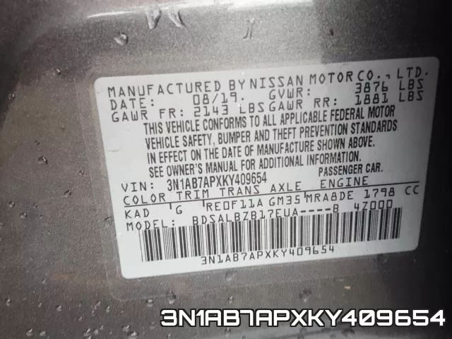 3N1AB7APXKY409654 фото 2