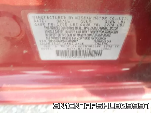 3N1CN7AP5HL809997 фото 2