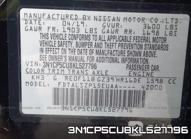 3N1CP5CU8KL527796 фото 10