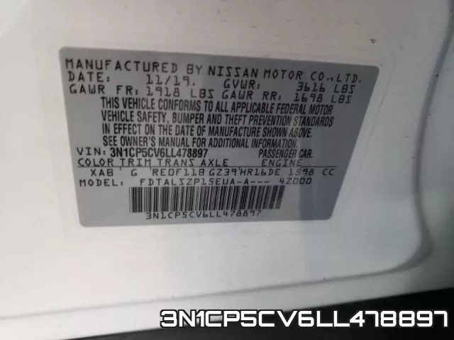 3N1CP5CV6LL478897 фото 2